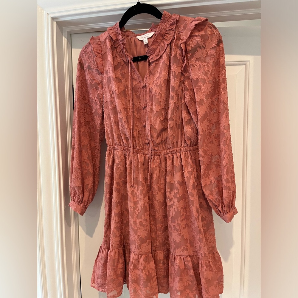 Dusty Pink Long Sleeve Lace Dress by Lauren Conrad — Size XS